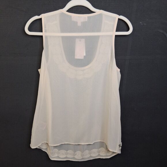 Philosophy Pearl Bead Embellished Cream Tank Size S NWT Glam - Picture 7 of 9